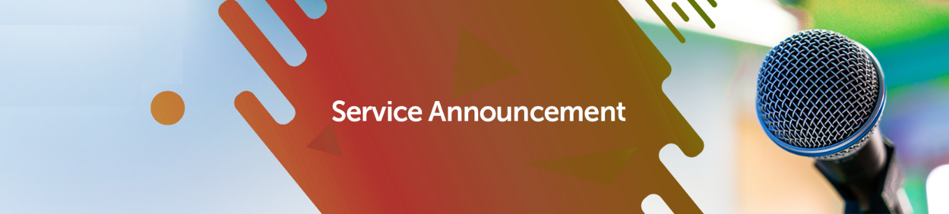 announcement banner